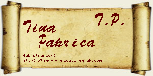 Tina Paprica vizit kartica